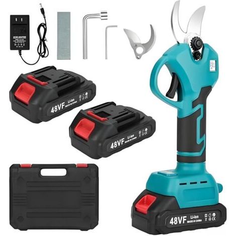 QORVA-Sécateurs électriques, sécateurs sans fil, sécateurs à lames, outils de jardinage utilisés pour la taille des branches. (1/4)