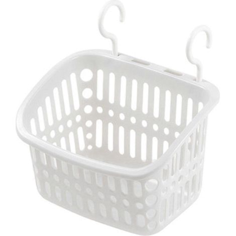Panier de rangement suspendu en plastique pour salle de bain, cuisine, douche, chambre d'étudiant, organisateur de rangement mural intelligent WHBYV (1/4)