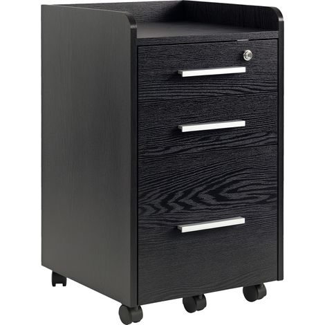 Caisson de bureau WATTA aspect bois noir (1/5)