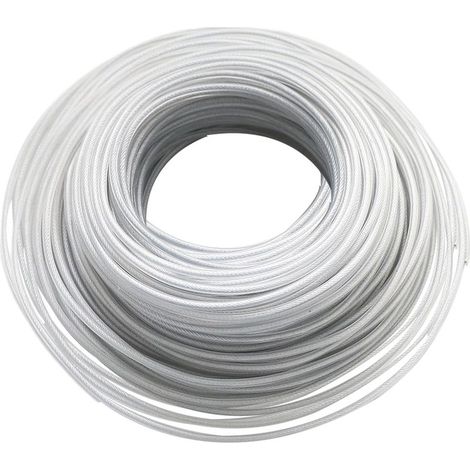 Ligne de Coupe 3 mm X 40 mètres, Fil de Ligne de Coupe-Bordure en Acier pour Coupe Gazon Fil d'Acier Ligne de Tonte Tondeuse à Gazon (1/5)