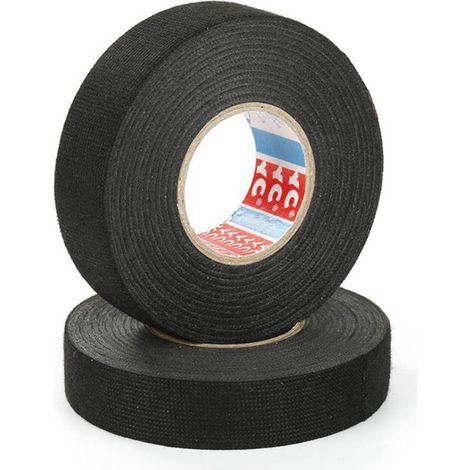 Ruban adhésif textile résistant à la chaleur, pour câbles automobiles, faisceaux de câbles, ruban chauffant électrique, 1 pièce (Longueur : 15 m, Largeur : 15 mm)