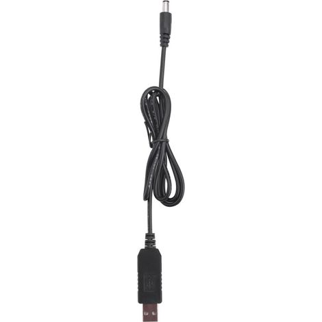 Convertisseur USB DC 5V vers 12V Connecteur Mâle 2.1mm x 5.5mm Câble Jack 1 Mètre (1/4)