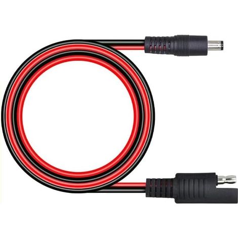 Câble Adaptateur SAE vers DC 5.5x2.1mm Mâle 14 AWG 60cm pour Panneaux Solaires, Batteries 12V, Voitures, Camping-cars (1/5)