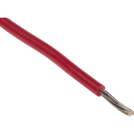 Câble pour environnement difficile RS PRO, 0,22 mm², 24 AWG, +105°C max, PVC Rouge, 250m ( Prix pour Bobine de 250 Mètres )