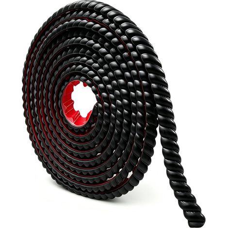 Moulures Autocollantes Noir, Bande Décorative Murale 3D Relief en PVC, Liseret Imperméable Anti-Graisse, Flexible et Découpable, Idéales pour Cuisine Salle De Bain Plafond TV (3M x 20mm) (1/5)