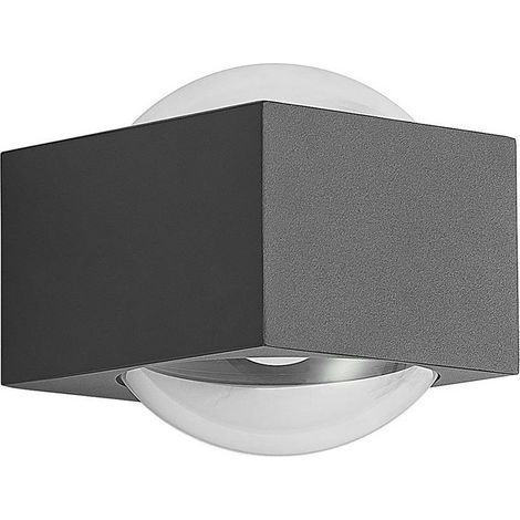 [NEUWERTIG] B-Ware Lucande Almos Led Außenwandleuchte Wandleuchte Lampe Leuchte 2 Flg. Dunkelgrau