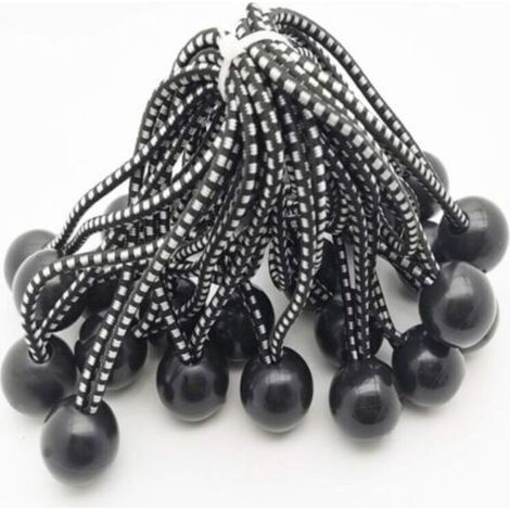 25pcs Tendeur Elastique Caoutchouc Professionnel Avec Boule (Noir 150 Mm) Pour Tentes, Bâches, Affiches. Tendeur Bâche, Sangle Élastique, Support De Bâche, Caoutchouc De Bâche, Tendeur Caoutchou (1/3)