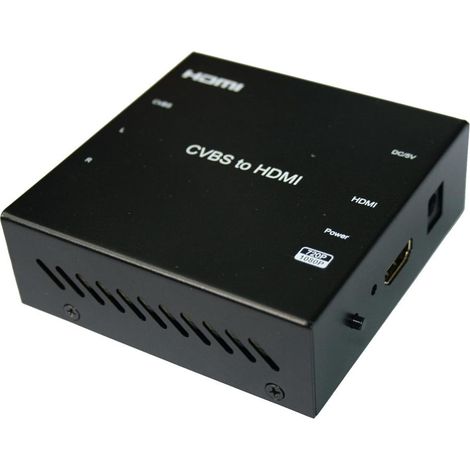 CVBS / RCA a HDMI convertidor de vídeo, color negro 720 / 1080P (1/3)