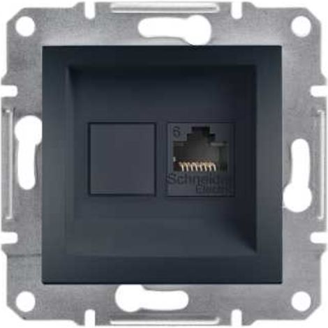 Prise pour ordinateur Asfora cat.6 UTP sans cadre anthracite EPH4700171