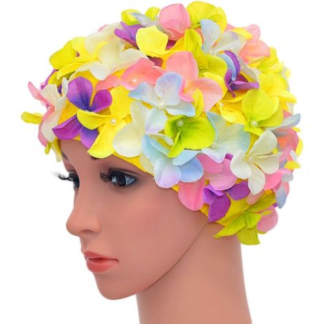Retro-Badekappen mit Blumenmuster für Damen