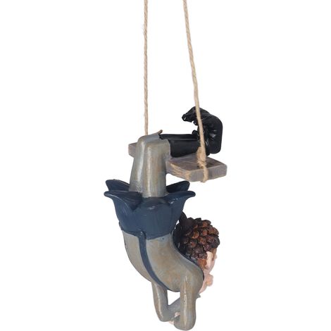 Figurine Fée des Bois en Résine à Suspendre - Décoration Murale pour Jardin, Terrasse et Salon (1/5)