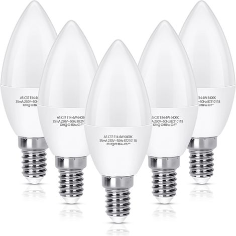 Ampolla aigostar c37 4W 6400K LED 5 unidades (1/5)