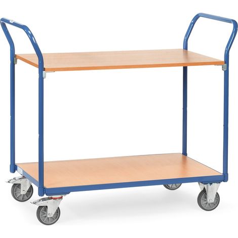 Fetra Tischwagen 2 Etagen 200kg Tragkraft, 850x500mm Ladefläche (1/2)