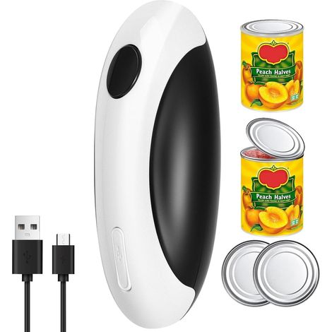 Ouvre-boîte électrique, Ouvre-boîte automatique universel à une touche, rechargeable par USB, pour la cuisine et les personnes âgées souffrant d'arthrite, chef, gadget de cuisine portable (1/5)