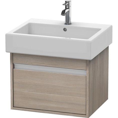 Duravit Ketho Mueble lavabo de pared 6686, 1 extraíble, 550mm, para Vero, Color (frente/cuerpo): Decoración Pino Plata - KT668603131