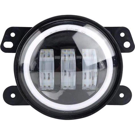 Phare antibrouillard LED 4 pouces pour Jeep Wrangler JK TJ - Lot de 2 feux avant, éclairage puissant, compatible tout-terrain (1/5)