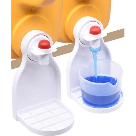 Confezione da 2 porta-bicchiere raccogligocce/dispenser per detersivo - Bianco (1/5)