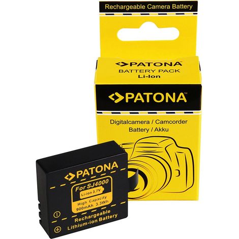 PATONA Akku für Qumox 3 SJ4000 SJ4000 SupTig3 3 SJ4000 3 SJ4000 SJCAM 3 SJ4000 – 3,7 Volt 900 mAh