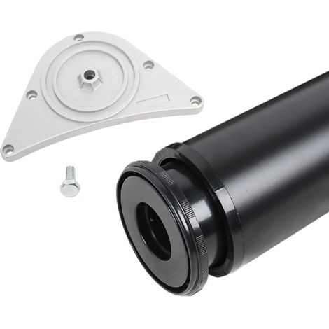 Tischbein 80mm Durchmesser Höhe 710mm in Schwarz aus Metall Tischfuß Möbelfuss (1/2)