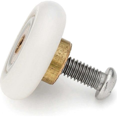Poulie de douche de salle de bain, adaptée aux portes de douche coulissantes avec un diamètre de vis de 20 mm (lot de 4) (1/3)