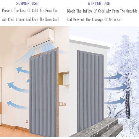 Rideaux de porte isolants, occultants et insonorisants, couvertures d'isolation hivernale, insonorisants, imperméables et isolants thermiques. Conviennent aux salons et aux terrasses, en tissu Oxford (1/4)