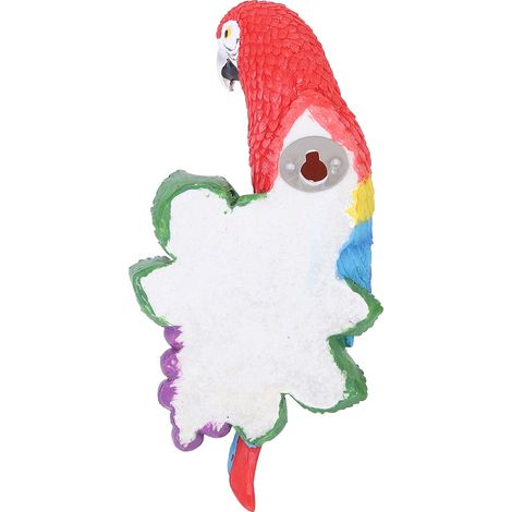 Wanddekoration in Papageienform aus Kunstharz, mit Aufhängehaken, handgefertigt, Größe 10 x 6,5 x 20,5 cm, Farbe: Traubenrot (1/5)