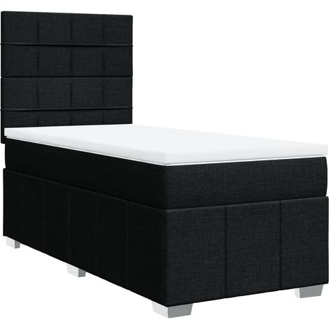 Maison Exclusive - Giroletto a Molle con Materasso Nero 80x200 cm inTessuto
