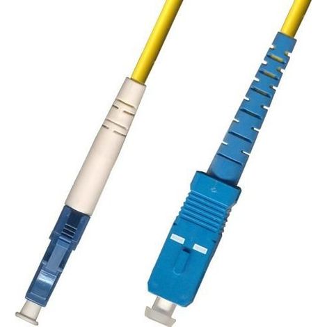 Microconnect 1m, LC/UPC - SC/UPC cable de fibra optica OS2 Amarillo