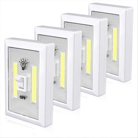 Set mit 4 Schrankleuchten, batteriebetriebene Touch-Leuchten, Lichtschalterleuchten (1/5)