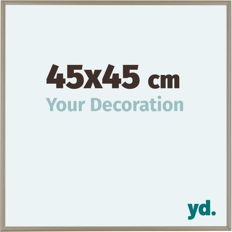 yd. - Cadre photo 45x45 - Champagne - Aluminium - Kent