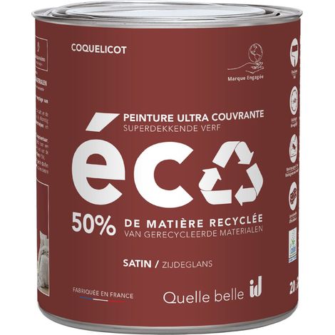 PEINTURE ECO SATIN COQUELICOT 500ML - ID PARIS