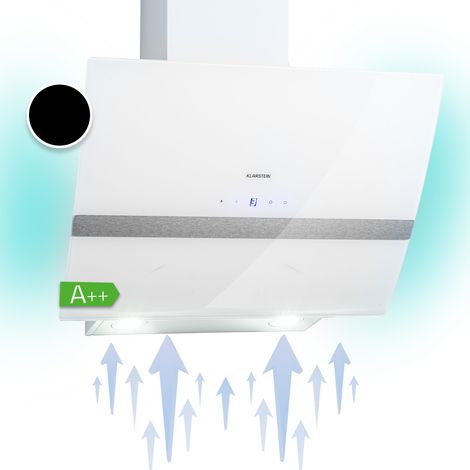 Klarstein – Hotte aspirante inclinée 60cm – Débit d'air 509 m³/h – Éclairage LED – Filtre en aluminium – Efficacité classe A – Installation murale (1/5)