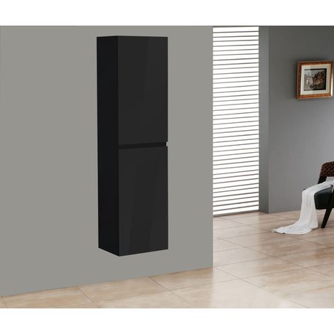Badmöbel Seitenschrank ALGO (hochglanz-schwarz)