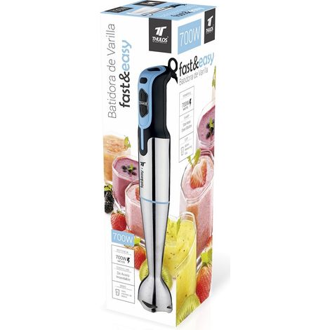 FPLUS batidora varilla inox thulos  700 w bm-512 , Potencia: 700W.
2 Velocidades.
Bajo nivel de ruido.
Cuchillas de acero inoxidable.
Pie desmontable de acero inoxidable.
Vaso medi (1/2)
