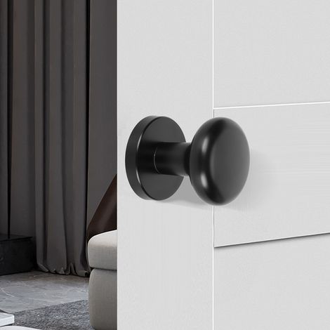 Serrure de porte dissimulée, installation invisible sur porte de chambre, mur de fond de salon, poignée, serrure ronde sans clé à un seul côté (1/5)