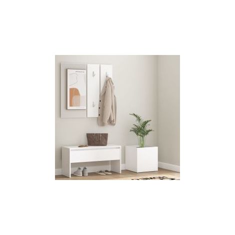 Ensemble de meubles de couloir Blanc Bois d'ingénierie (1/5)