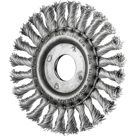 PFERD TOOLS Rundbürste gezopft RBG Ø 115x12x22,2 mm Edelstahl-Draht-Ø 0,50mm Winkelschleifer (1/5)
