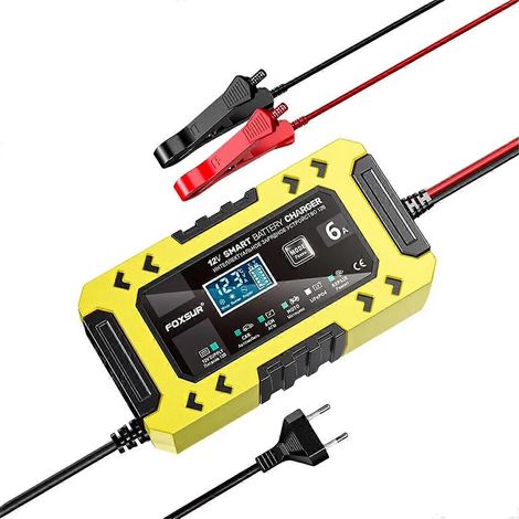 Chargeur de batterie 12V 6A pour voiture, moto, charge rapide, désulfatation, chargeur intelligent à impulsions, prise UE (1/5)