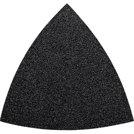 FEIN 50 Fogli abrasivi con Grana 150, Lunghezza bordo 80 mm, Confezione 50 pezzi, Universale, impiego universale su quasi tutti i materiali. Non forato, fissaggio rapido a Strap