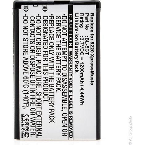 NX - Batterie téléphone, smartphone, GSM pour Nokia 3.7V 1200mAh - BL-5CTBL5CT