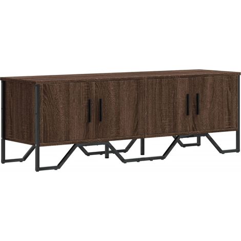 Mobile TV multimediale scaffale per televisione televisore buffet sala da pranzo soggiorno camera da letto rovere 122 x 34 x 41 cm derivati del legno marrone 020027162