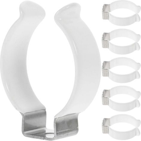 Lot de 6 supports de fixation en U pour tubes LED T12, boucles de montage pratiques pour le remplacement des tubes LED (1/5)