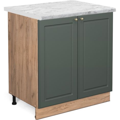 Mobile lavello cucina Fame-Line, Verde-oro rustico, 80 cm , PL Marmo, Vicco (1/5)