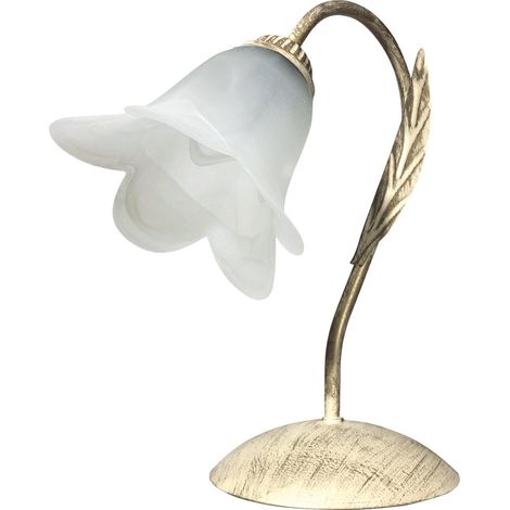 Lume 1xE14 Montatura Avorio Oro Vetro Spugnato Bianco E-Energy Amelia (1/2)