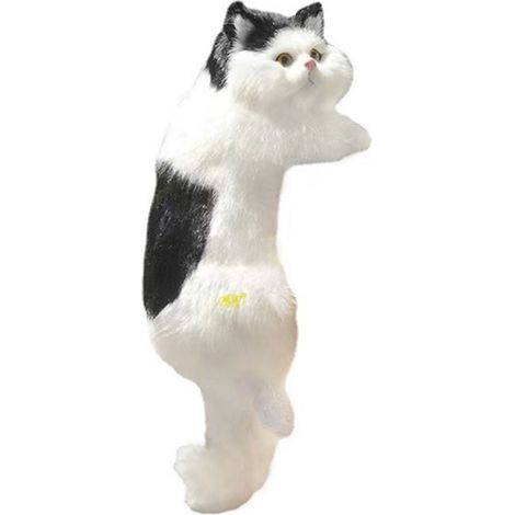 Figurines de chats réalistes en fourrure synthétique, peluches pour animaux de compagnie, accessoires de décoration pour la maisonUN (1/5)