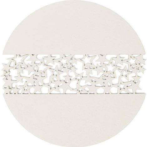 Runde, cremefarbene Filzdeckchen, Durchmesser 30 cm (1/2)