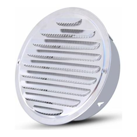 Grille d'aération ronde Ø 110 mm en acier inoxydable – Ventilation avec filet pour cheminée – Montage facile et esthétique