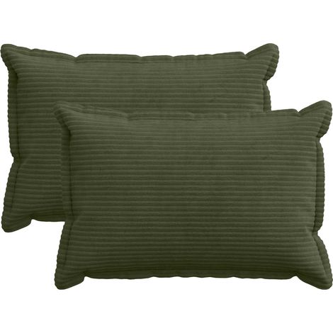 Funda de almohada 2 uds. HOUTEN Verde 50 x 75 cm pana vidaXL (1/5)
