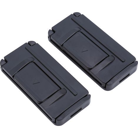 Seat belt adjustment strap, set of 2, black, universal, wear-resistant strap stop for motor vehicles (1/5)