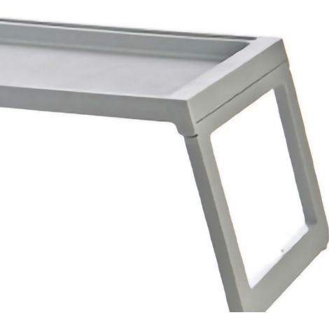 Support de lit pliable pour ordinateur portable en polypropylène, design simple avec rainures vers le bas, avec trou de chargement, pour chambre ou dortoir, gris, 68 x 35,8 x 27,5 cm (1/5)